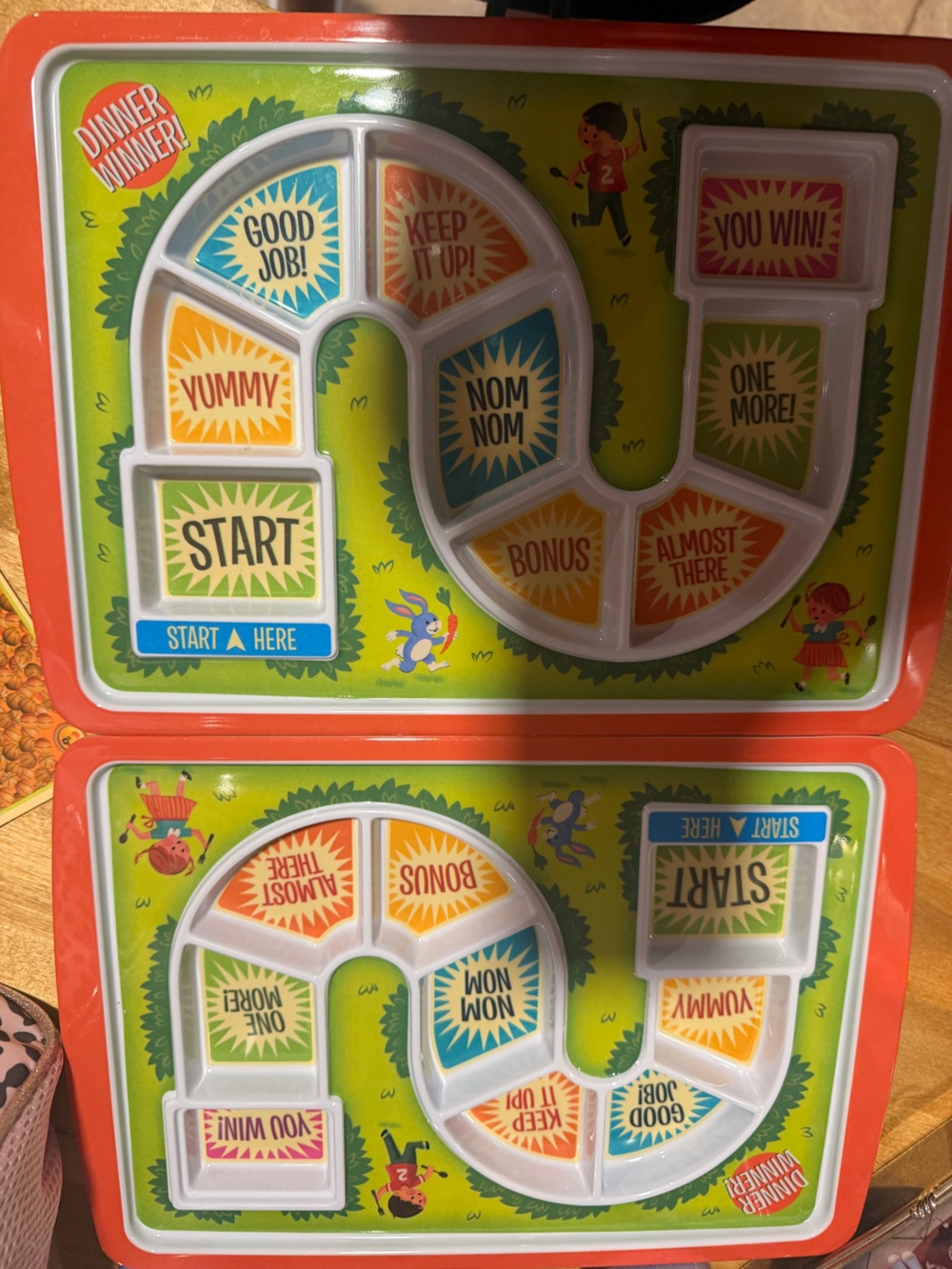 Genuine Fred & Friends Dinner Winner plates set of 2